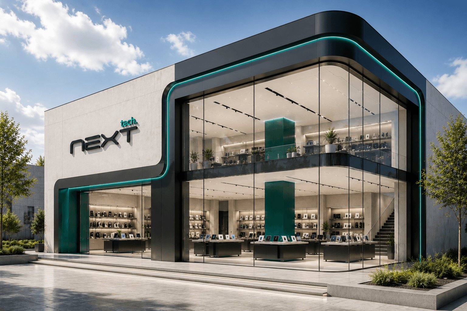 NextTech store, daytime